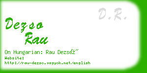 dezso rau business card